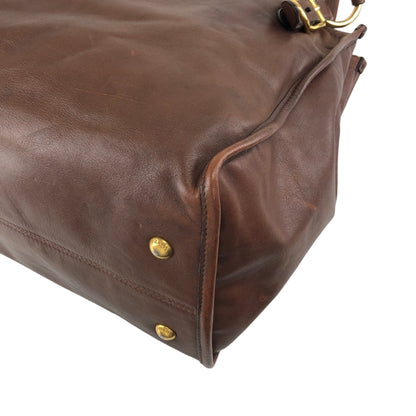 PRADA Logo Totebag Brown Vintage sznhvb