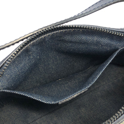 CELINE Paris Macadam Denim Hobobag Handbag Light Blue Vintage sb655g