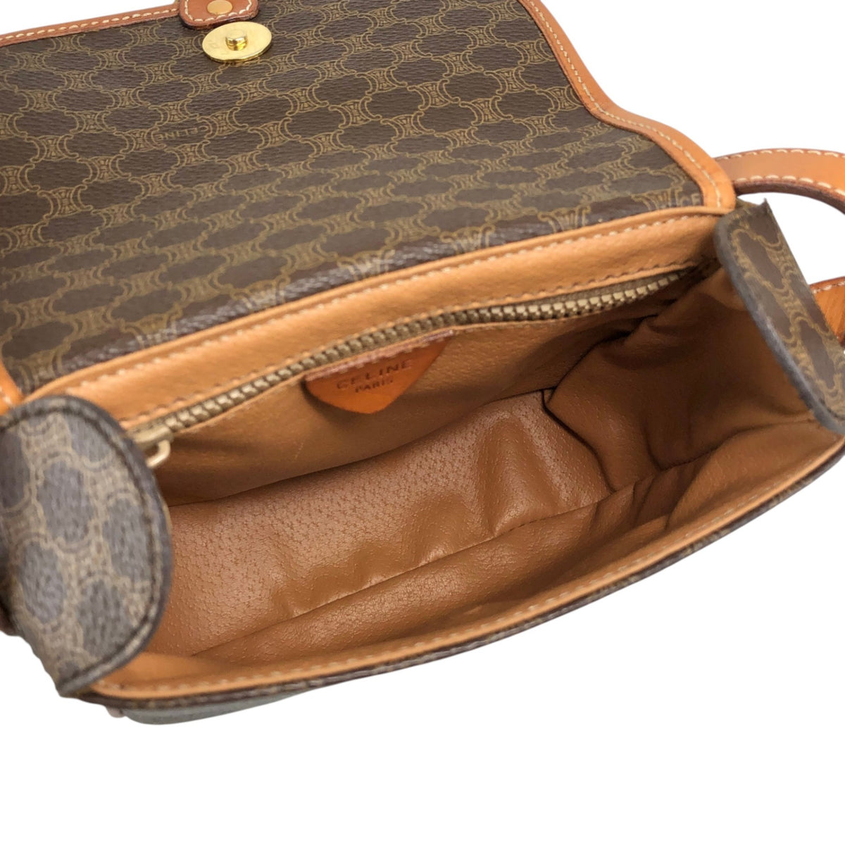 CELINE Horse Bit Shoulder bag Brown Vintage gth7ry