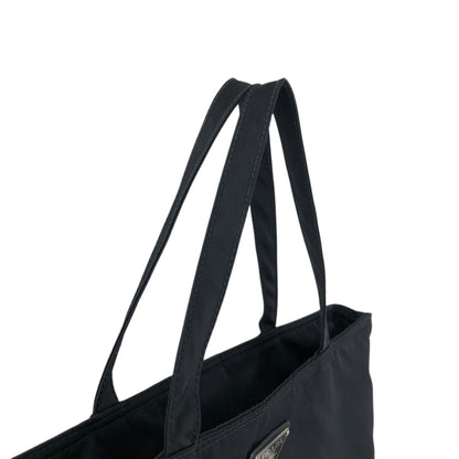 PRADA Tessuto Triangle Logo Two-way Handbag Shoulder bag Black Vintage 3syb38