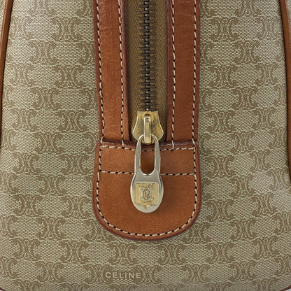 CELINE Macadam Blason Two-way Small Boston bag Shoulder bag Beige Vintage ppn4pg