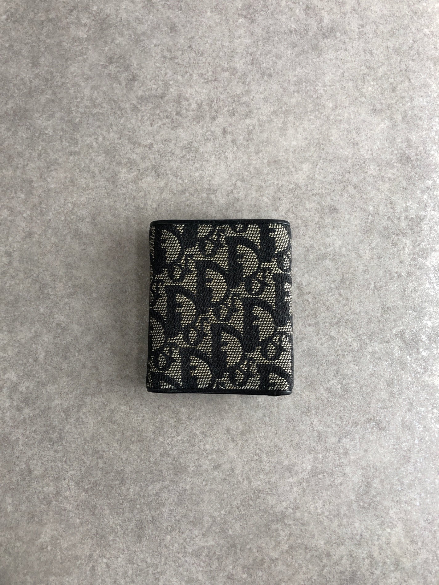 Christian Dior Trotter Trifold Wallet Black MC0073 Vintage gyargz