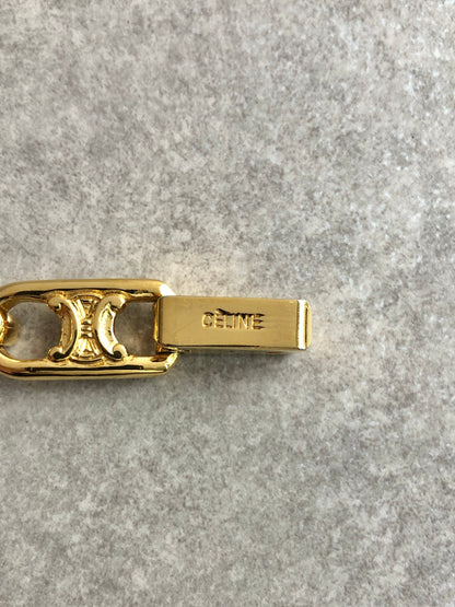 CELINE Blason Bracelet Gold Vintage pjp77c