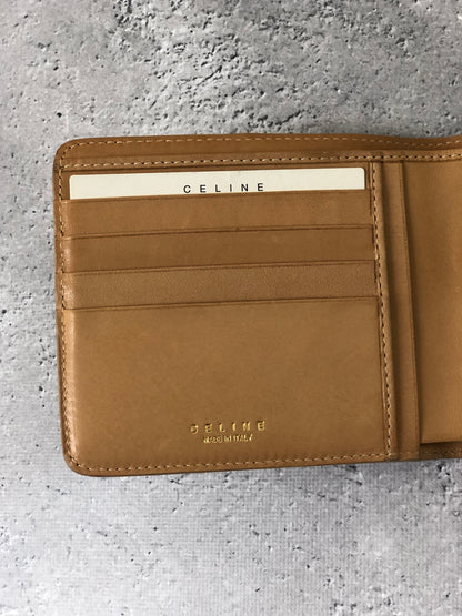 CELINE Macadam Blason Logo Folded Wallet Brown Vintage bvnn7k