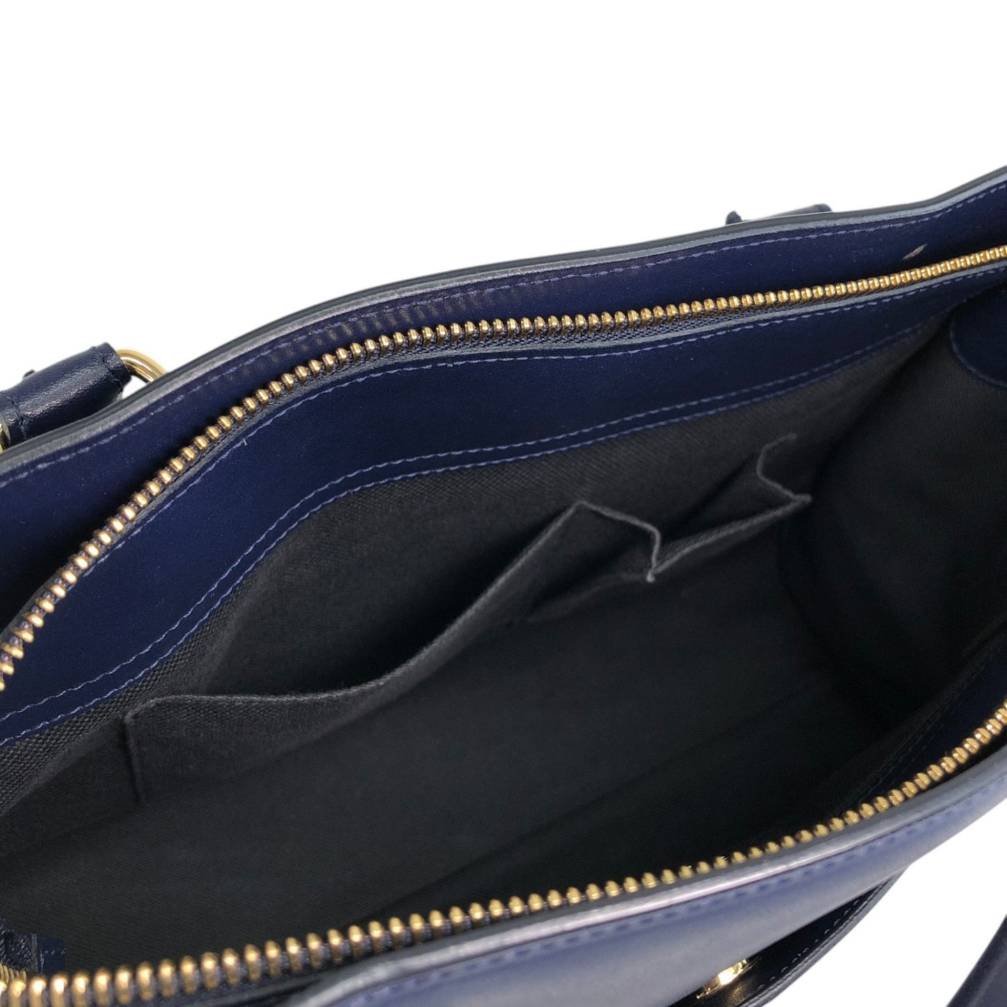 Salvatore Ferragamo Gancini Handbag Totebag Navy Vintage 6faja2