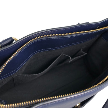 Salvatore Ferragamo Gancini Handbag Totebag Navy Vintage 6faja2