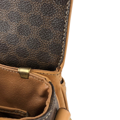 CELINE Macadam Horse Bit Shoulder bag Brown Vintage jdj37k