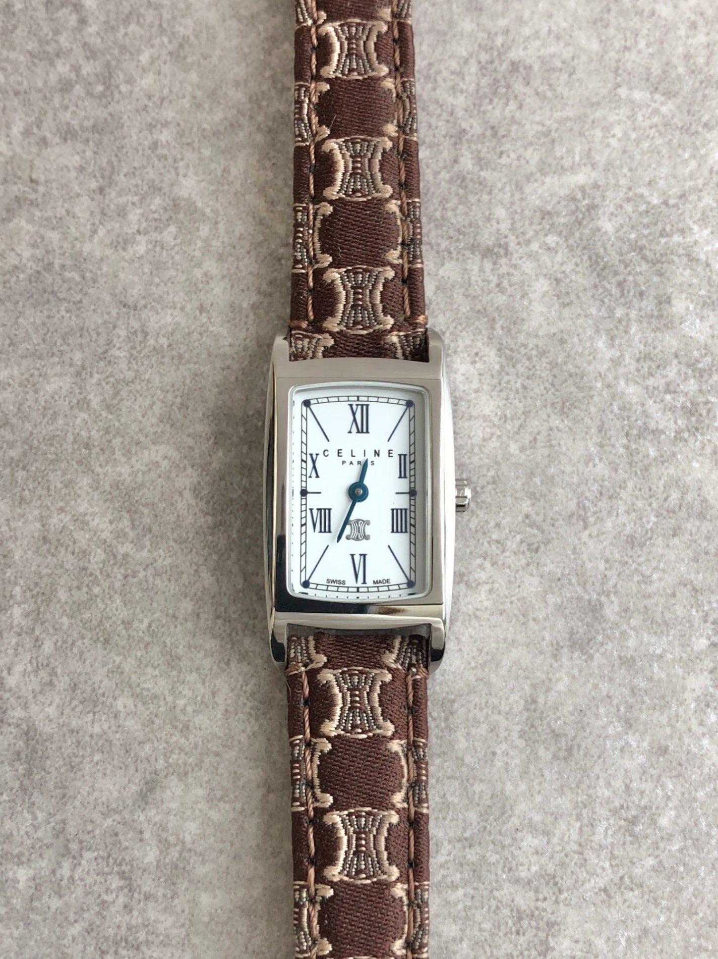 CELINE Macadam Blason Watch Brown Vintage mhphxp