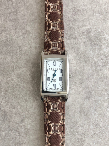 CELINE Macadam Blason Watch Brown Vintage mhphxp
