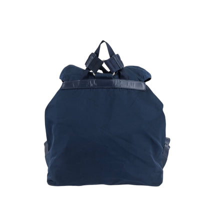 PRADA Triangle Logo Double Pocket Backpack Navy Vintage 7x3s5r