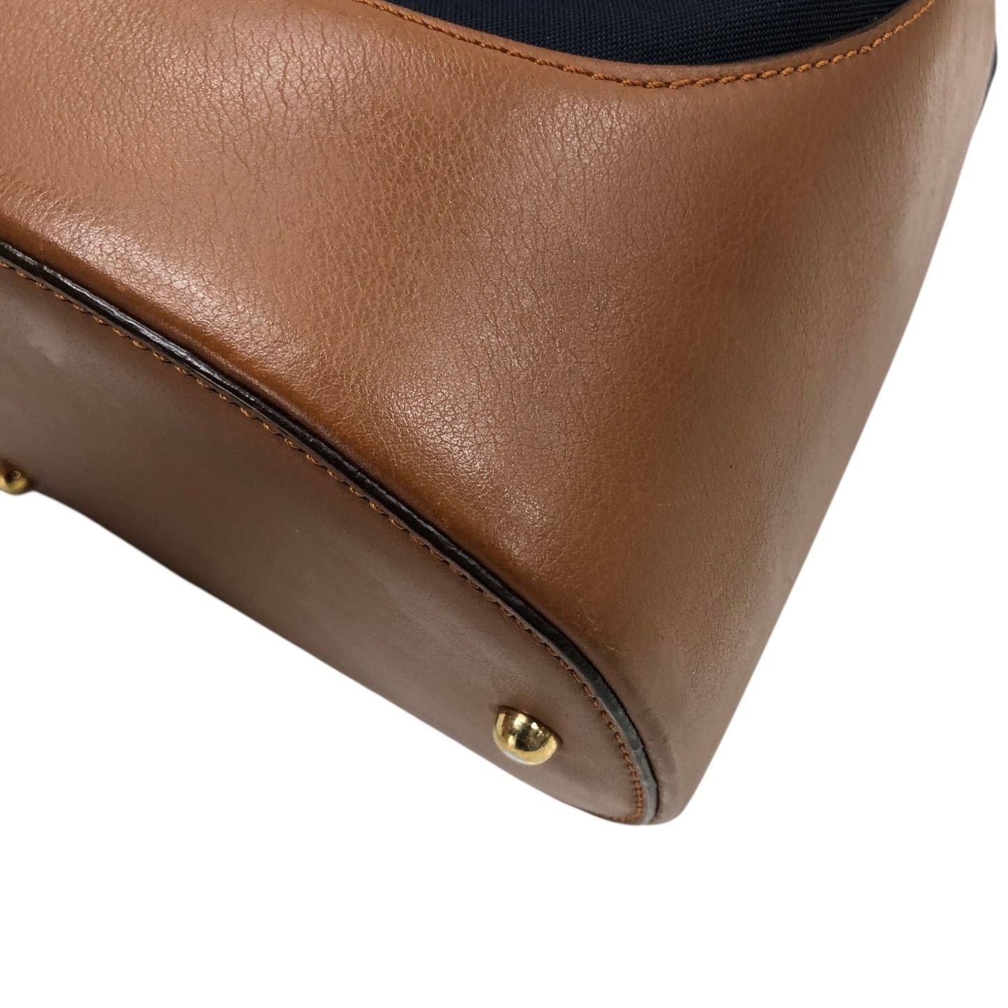 LOEWE Anagram Shoulder bag Navy×Brown Vintage 2ru4te