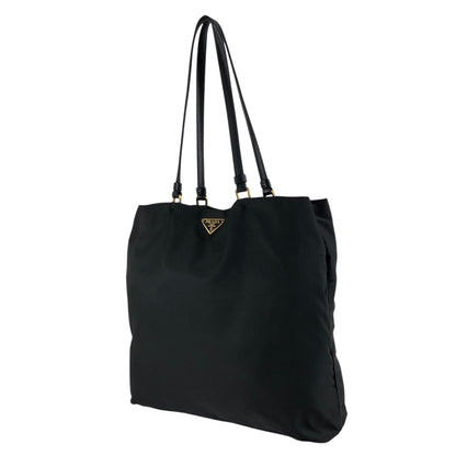 PRADA Tessuto Triangle Logo Handbag Totebag Black Vintage p8z2vd