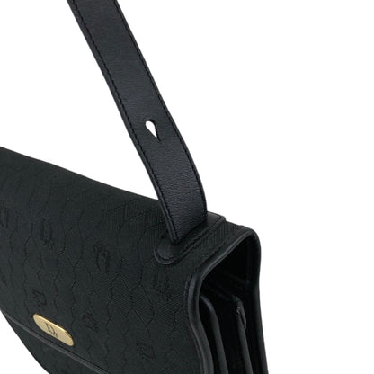 Christian Dior Honeycomb Pattern Logo Shoulder bag Black Vintage 5dub73
