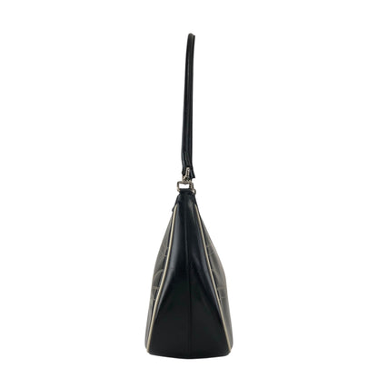 PRADA Stitch Shoulder bag Hobobag Black Vintage tfesrt