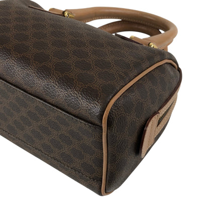 CELINE Macadam Blason Two-way Small Boston bag Shoulder bag Brown Vintage abbsfv