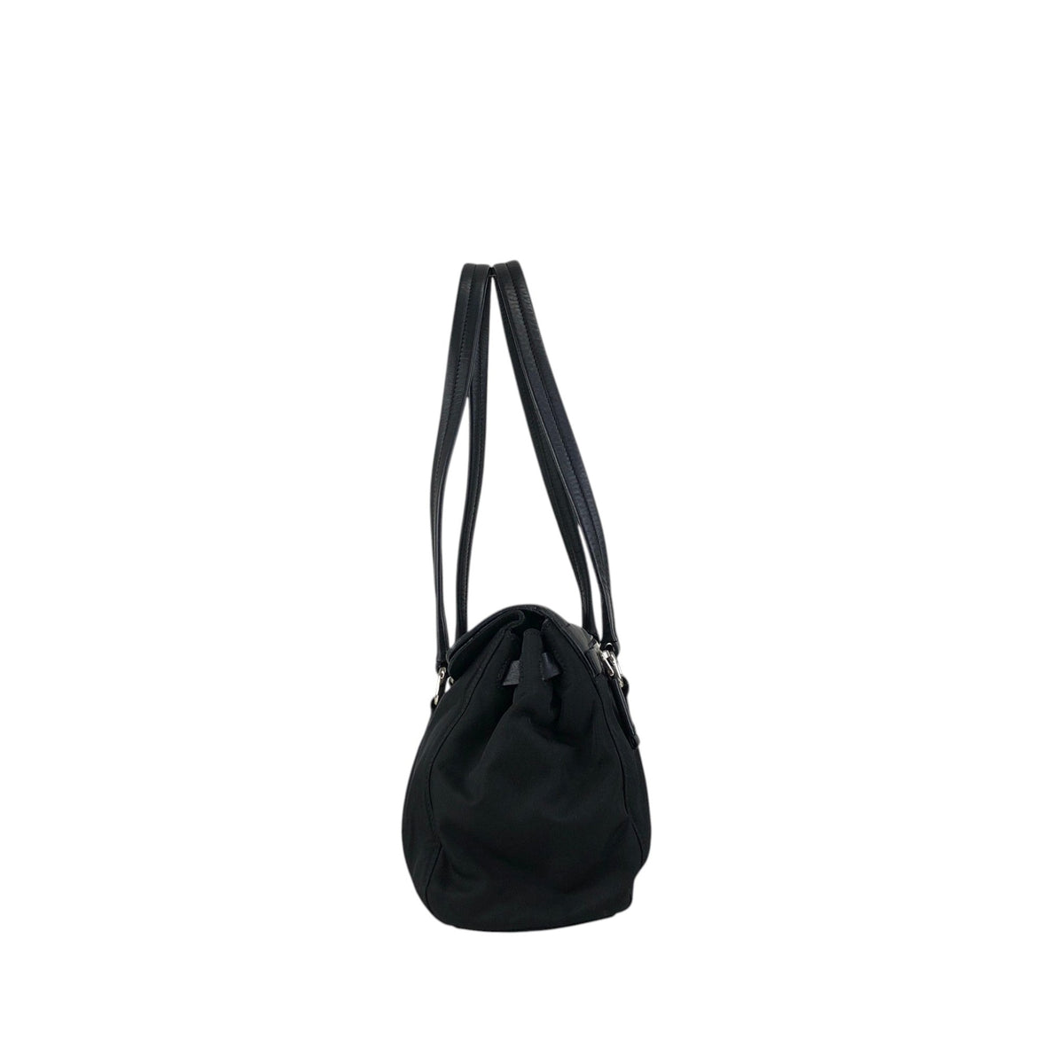 PRADA Push lock Handbag Black Vintage pesttr
