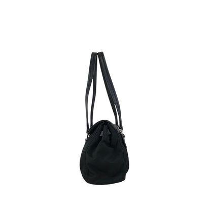 PRADA Push lock Handbag Black Vintage pesttr