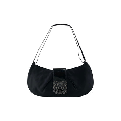 LOEWE Anagram Logo Small Handbag Black Vintage 3tugtm