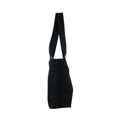 PRADA Tessuto Triangle Logo Handbag Totebag Black Vintage ij43tr