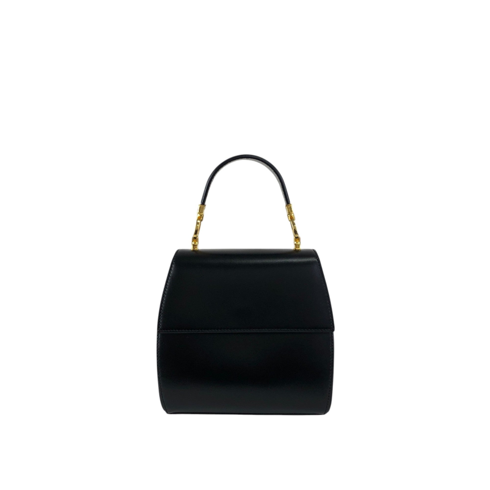 Christian Dior CD Logo Top Handle Handbag Black Vintage bv6834