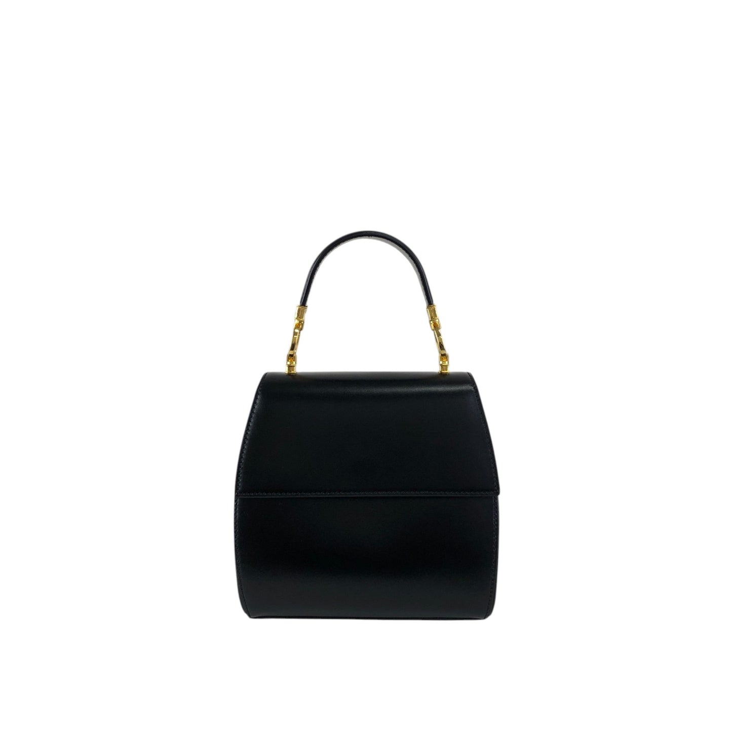 Christian Dior CD Logo Top Handle Handbag Black Vintage bv6834