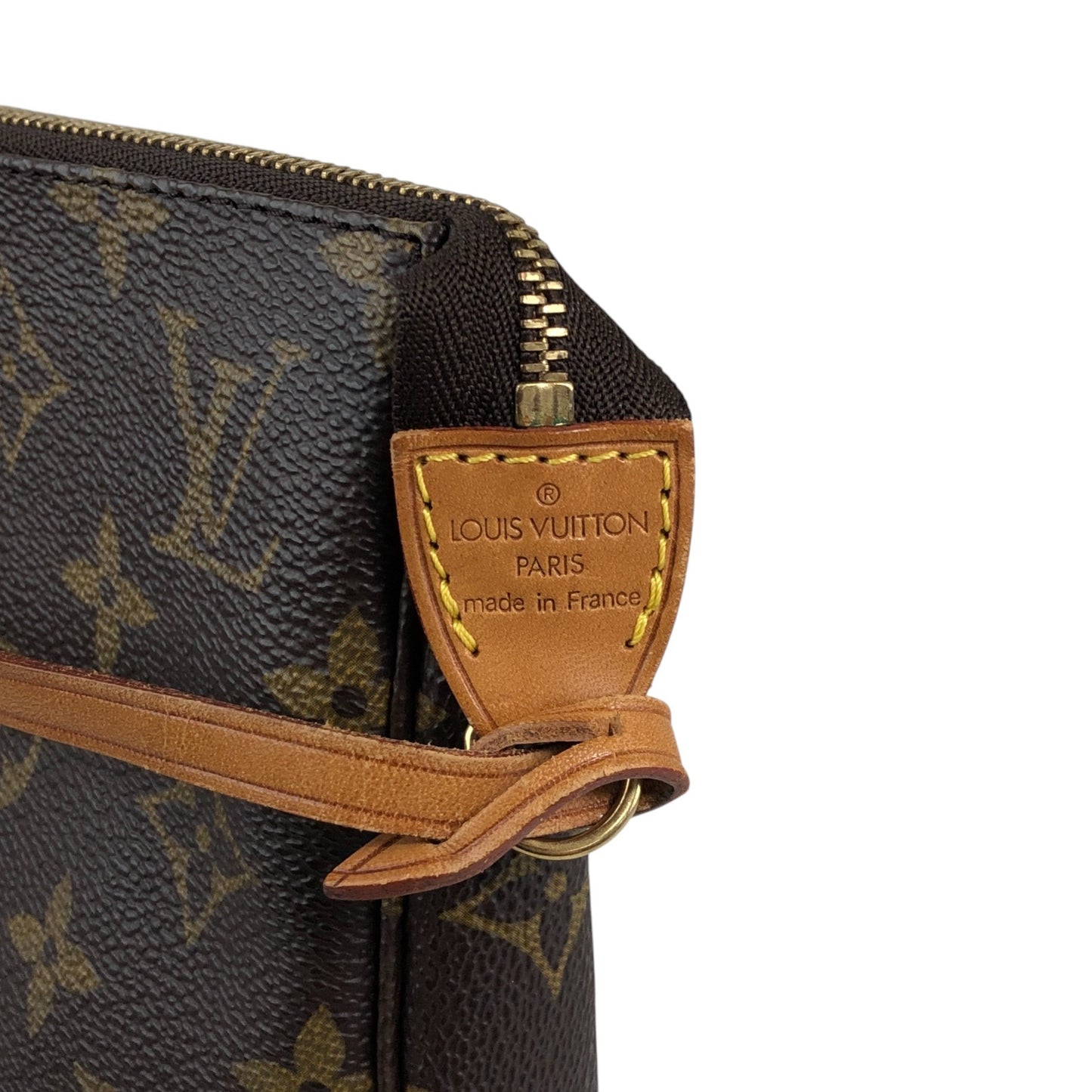 LOUIS VUITTON Monogram Small Handbag Shoulder bag Brown Vintage 523ina