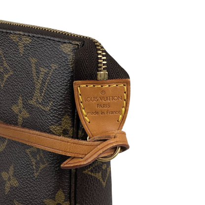 LOUIS VUITTON Monogram Small Handbag Shoulder bag Brown Vintage 523ina