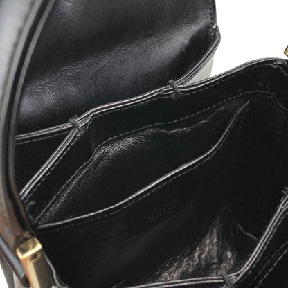 GUCCI Logo Small Handbag Black Vintage xwdrnw