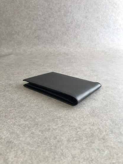 PRADA Logo Embossed Folded Wallet Black Vintage g5i3kc