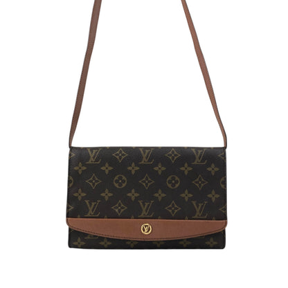 LOUIS VUITTON Monogram Shoulder bag Brown Vintage yz6dcp