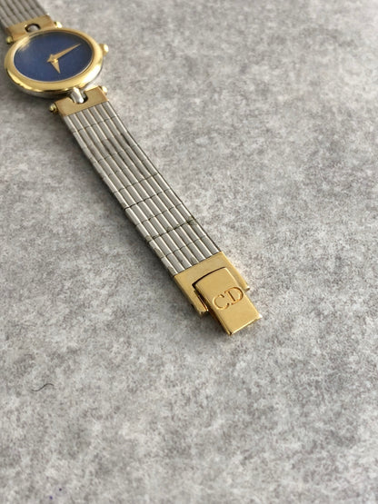 Christian Dior Logo Watch Silver 3025 Vintage f3fak4