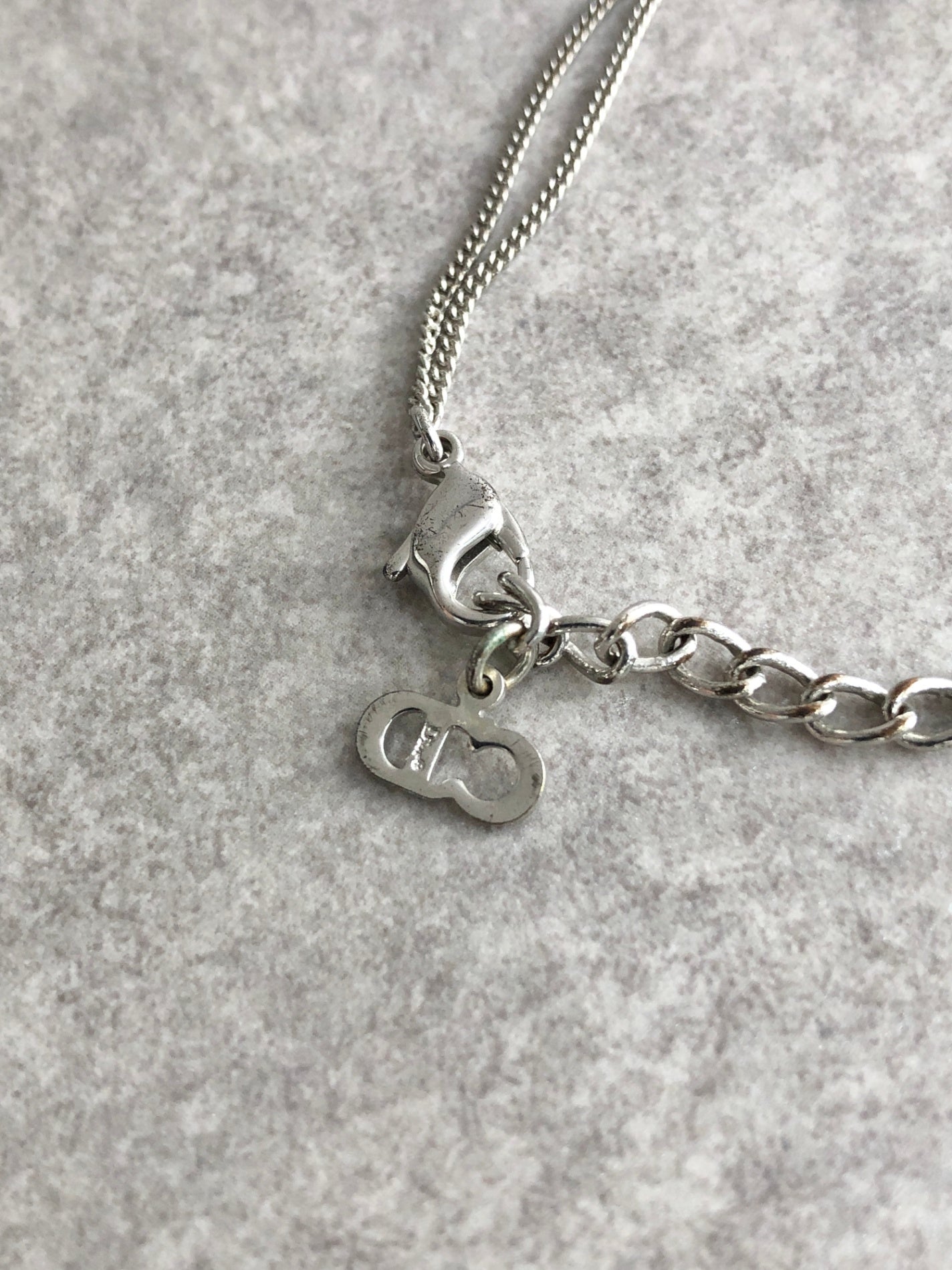 Christian Dior Logo Bracelet Silver Vintage ngucub