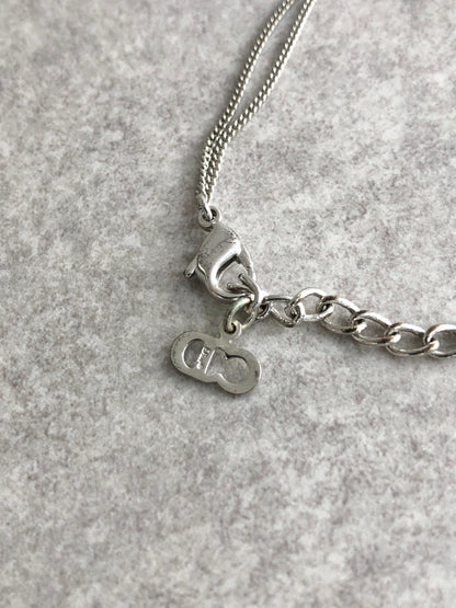 Christian Dior Logo Bracelet Silver Vintage ngucub