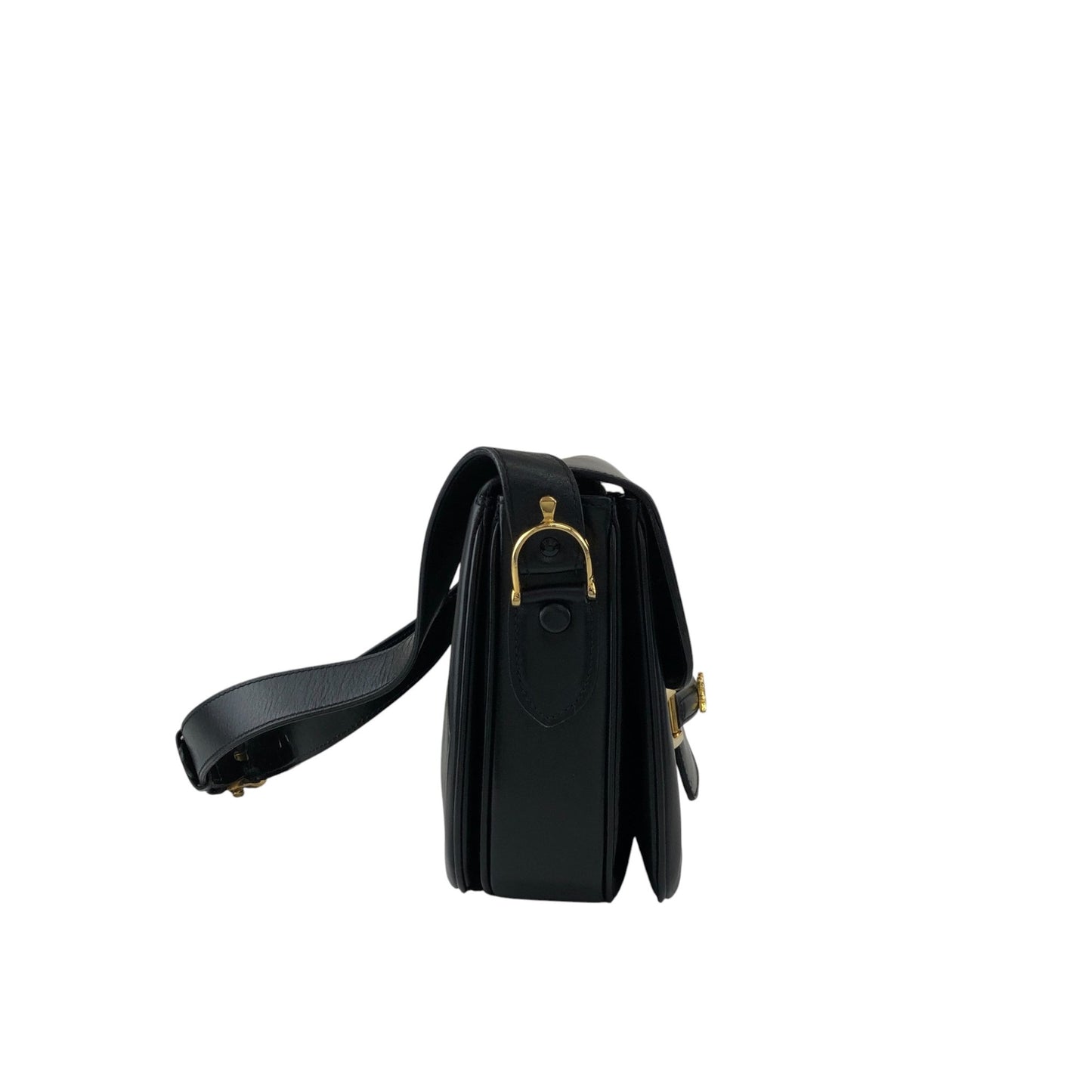 CELINE Horse Carriage Shoulder bag Black Vintage gec7v4