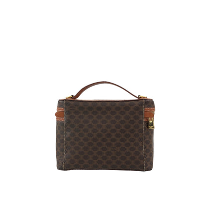 CELINE Macadam Blason Two-way Handbag Shoulder bag Vanity bag Brown Vintage t7yhbd