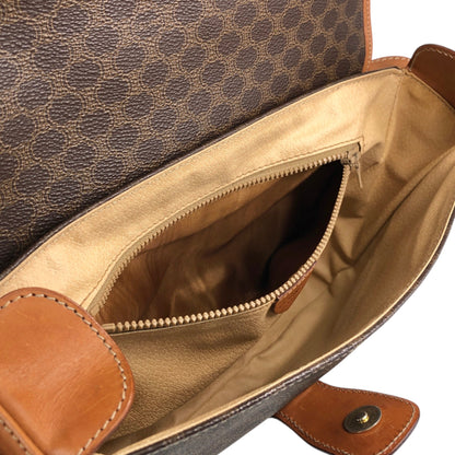 CELINE Macadam Blason Shoulder bag Brown Vintage vim7mw
