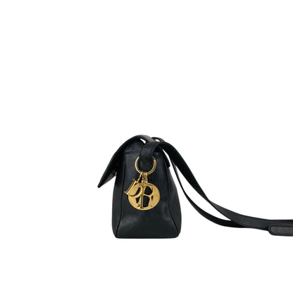 Christian Dior Logo Charm Shoulder bag Black Vintage rrr3nm