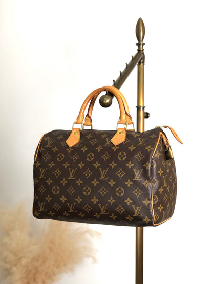 LOUIS VUITTON Monogram Small Boston bag Handbag BrownM41528  Vintage ejs7u6