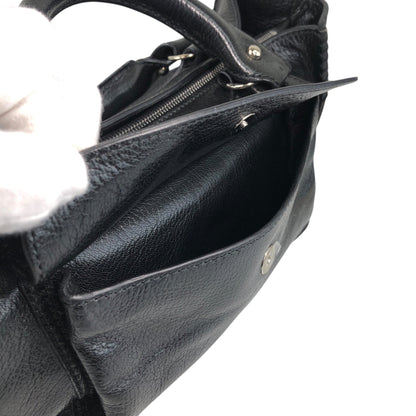 CELINE Horse Carriage Handbag Black Vintage ye36tf