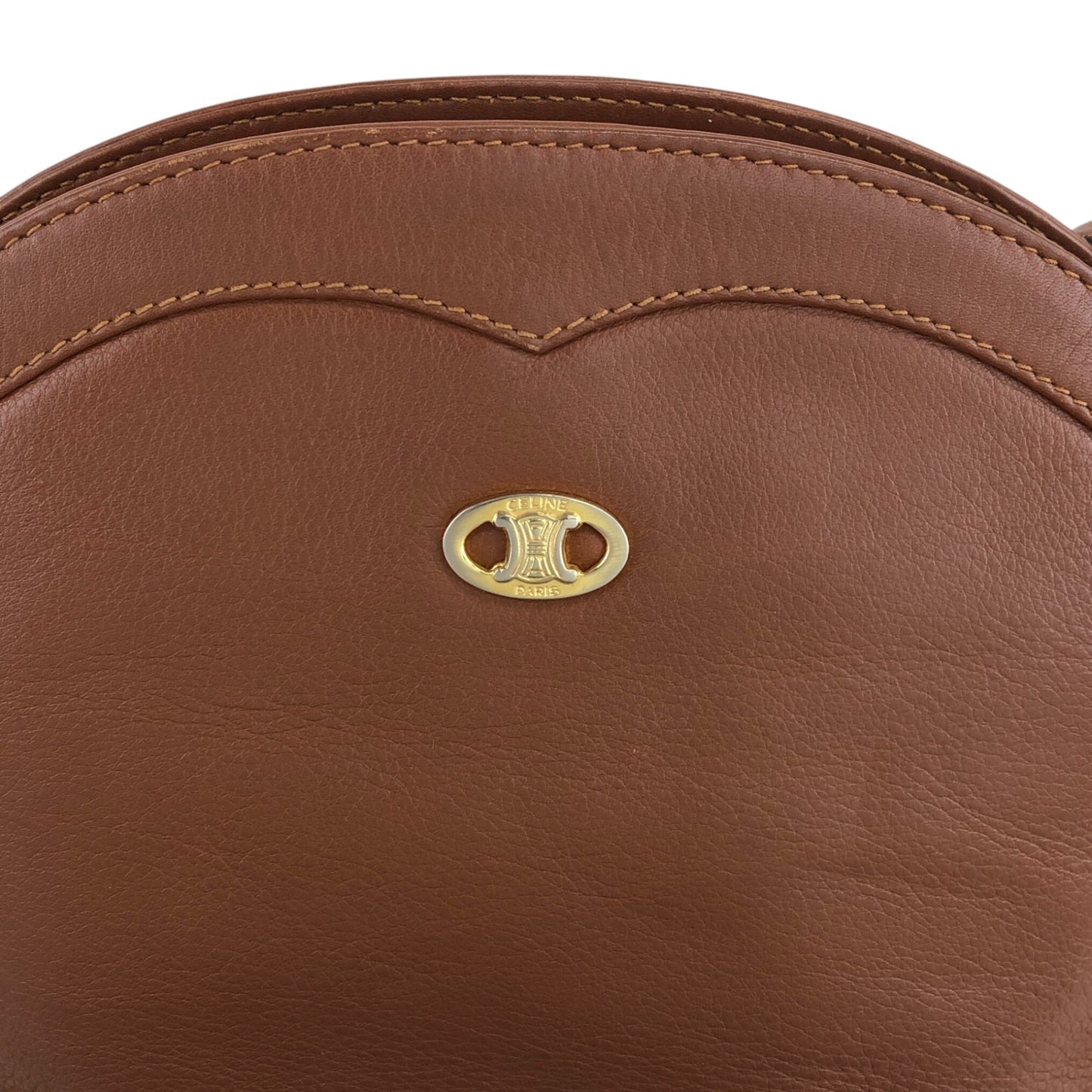 CELINE Blason Shoulder bag Brown Vintage 5amhvr