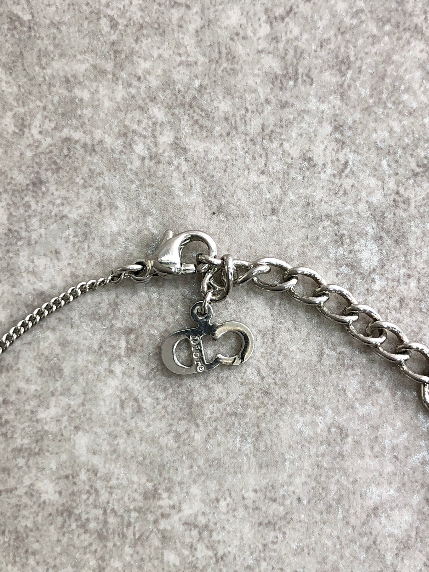 Christian Dior CD Logo Bracelet Silver Vintage hegvaf