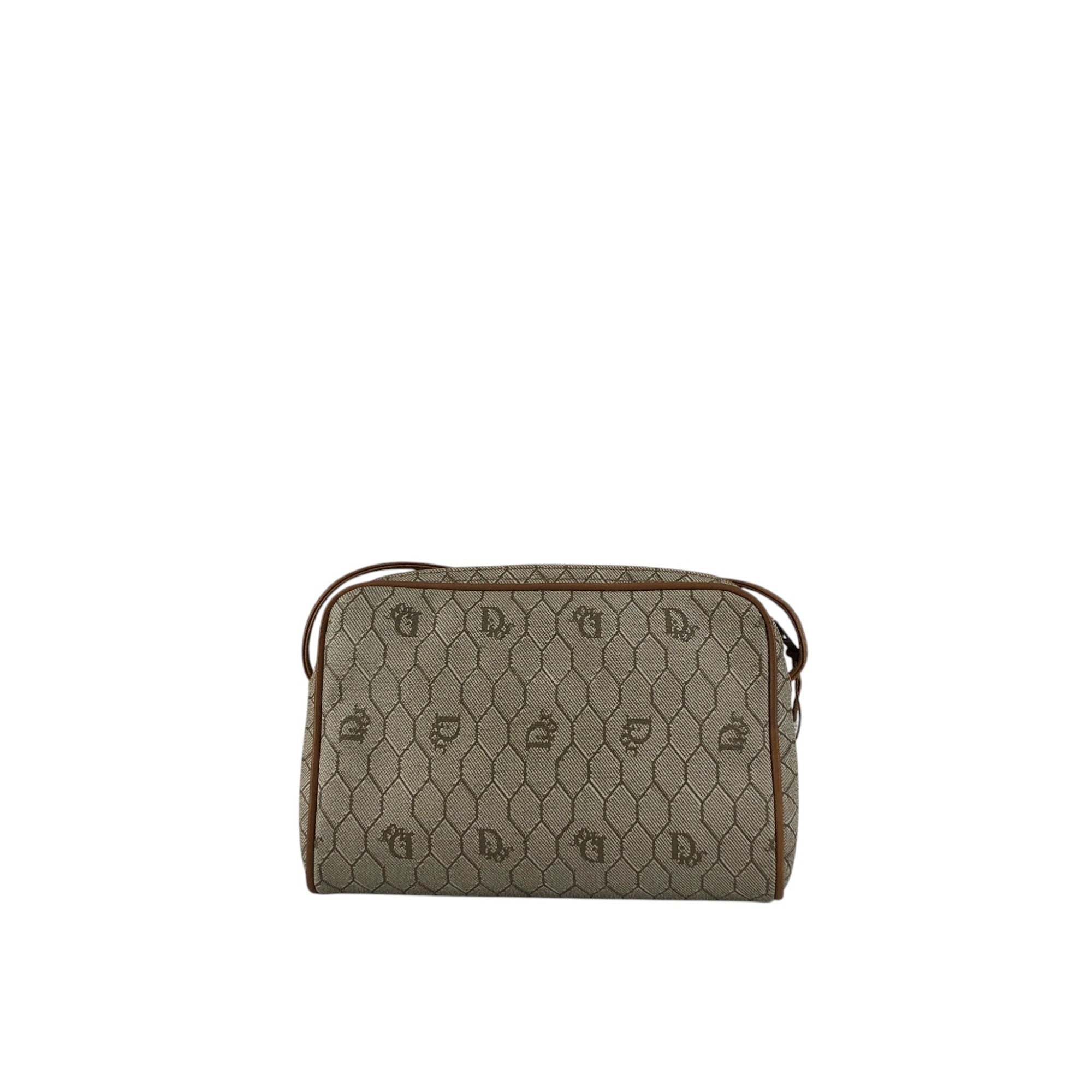 Christian Dior Small Honeycomb Pattern Logo Shoulder bag Beige