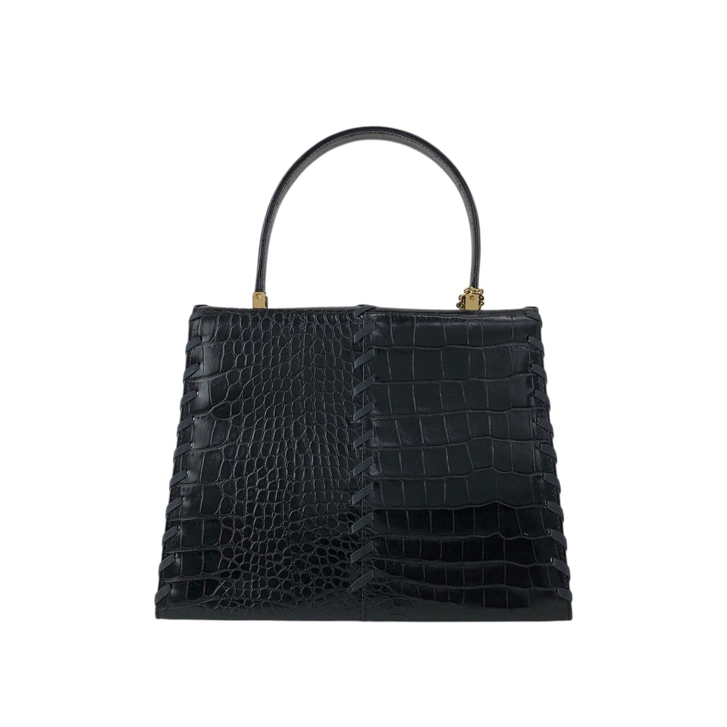 Yves Saint Laurent YSL Charm Handbag Black Vintage dxsc3k