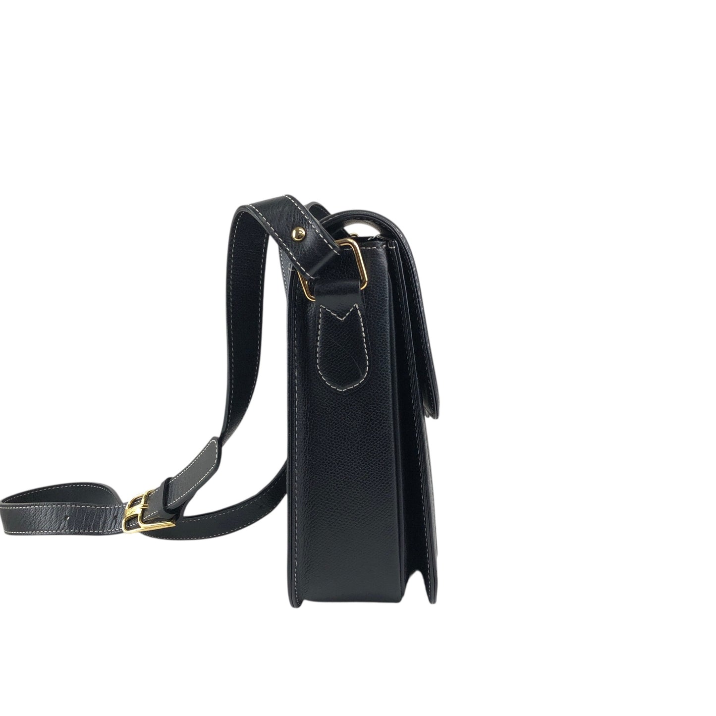 Yves Saint Laurent YSL Logo Shoulder bag Black Vintage wvtdki