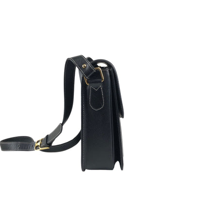 Yves Saint Laurent YSL Logo Shoulder bag Black Vintage wvtdki