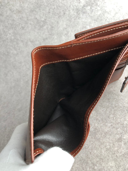 GUCCI Bamboo Folded Wallet Brown Vintage nduszv