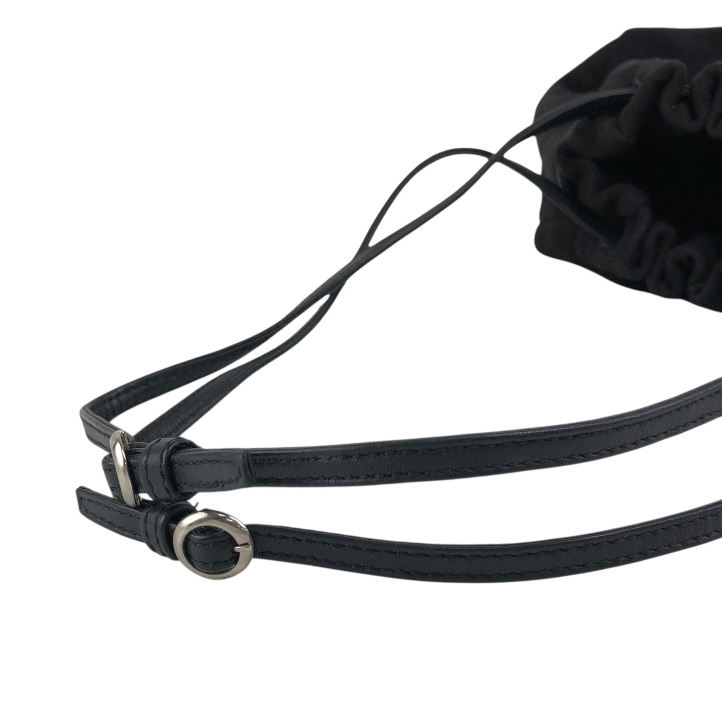 LOEWE Anagram Drawstring Small Handbag Black Vintage ysb4mf