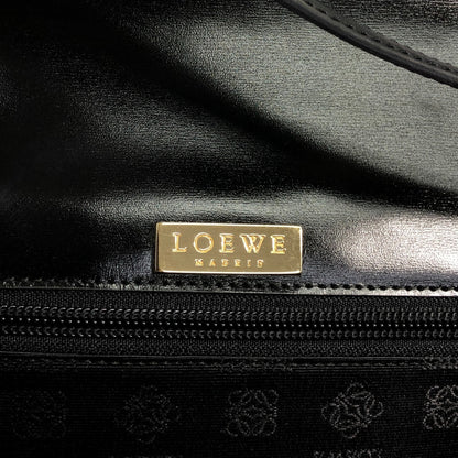 LOEWE Logo Shoulder bag Black Vintage unjut8