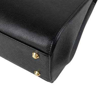 BURBERRY Logo Handbag Black Vintage imtu4e