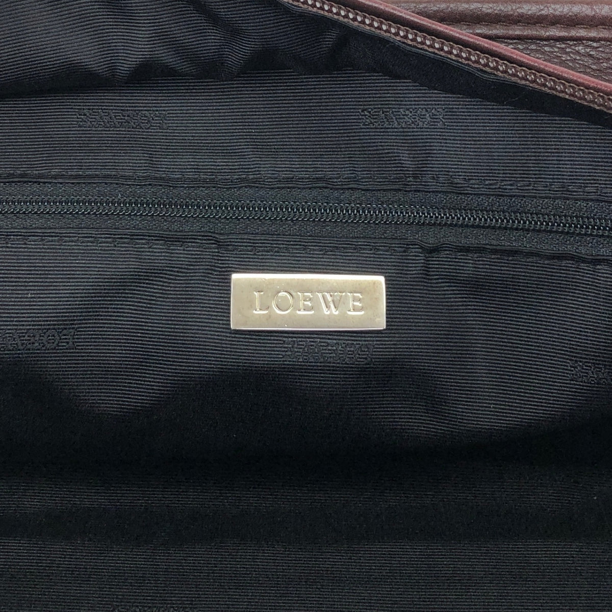 LOEWE Amazona Anagram Small Boston bag Handbag Brown Vintage mc3mx6